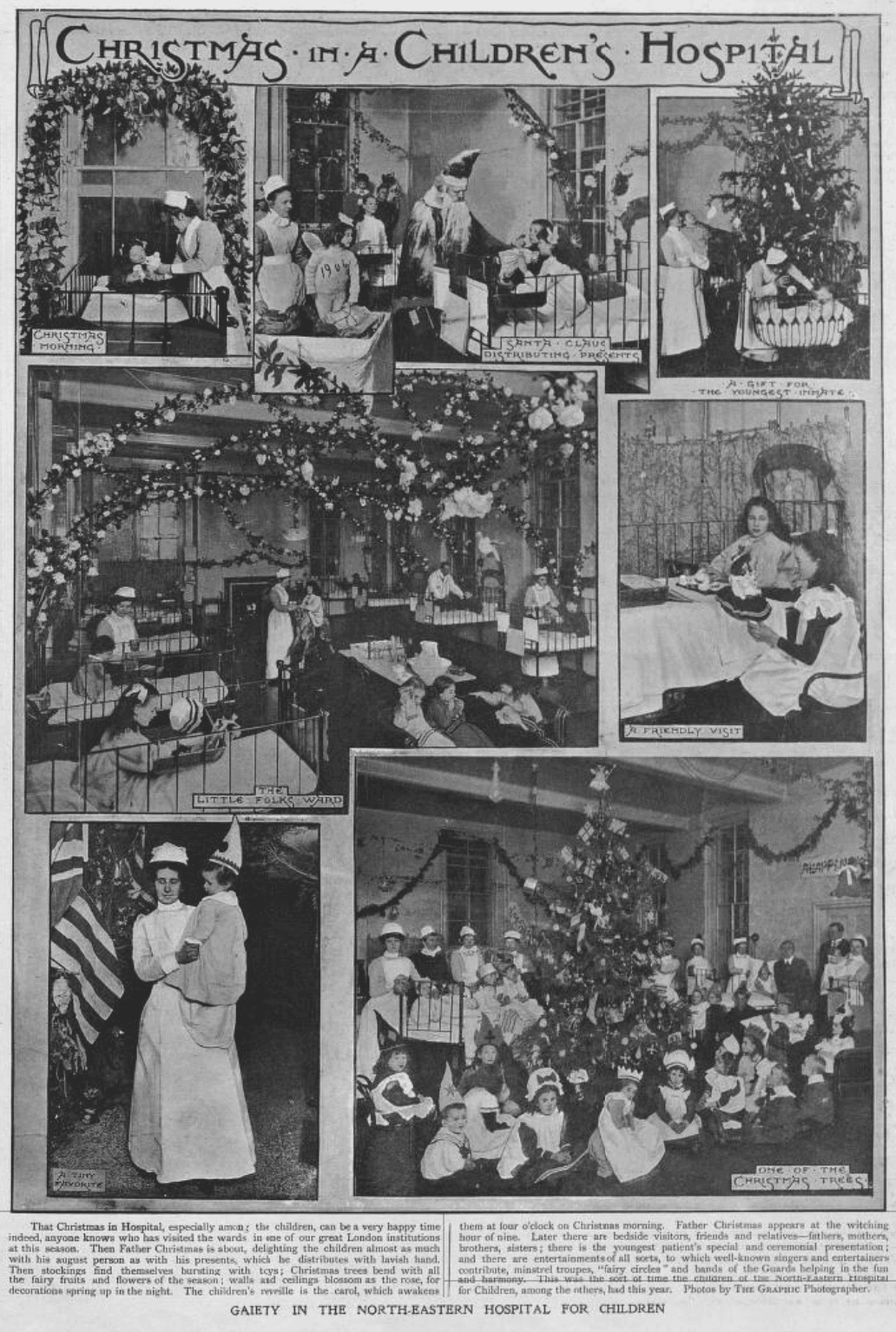 Christmas at the North-Eastern Hospital for Children in December 1906, photograph 1 of 8